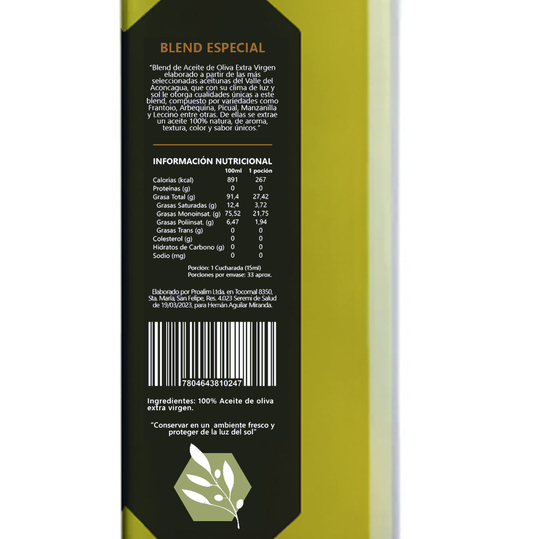 Aceite de oliva extra virgen 0.2% de acidez