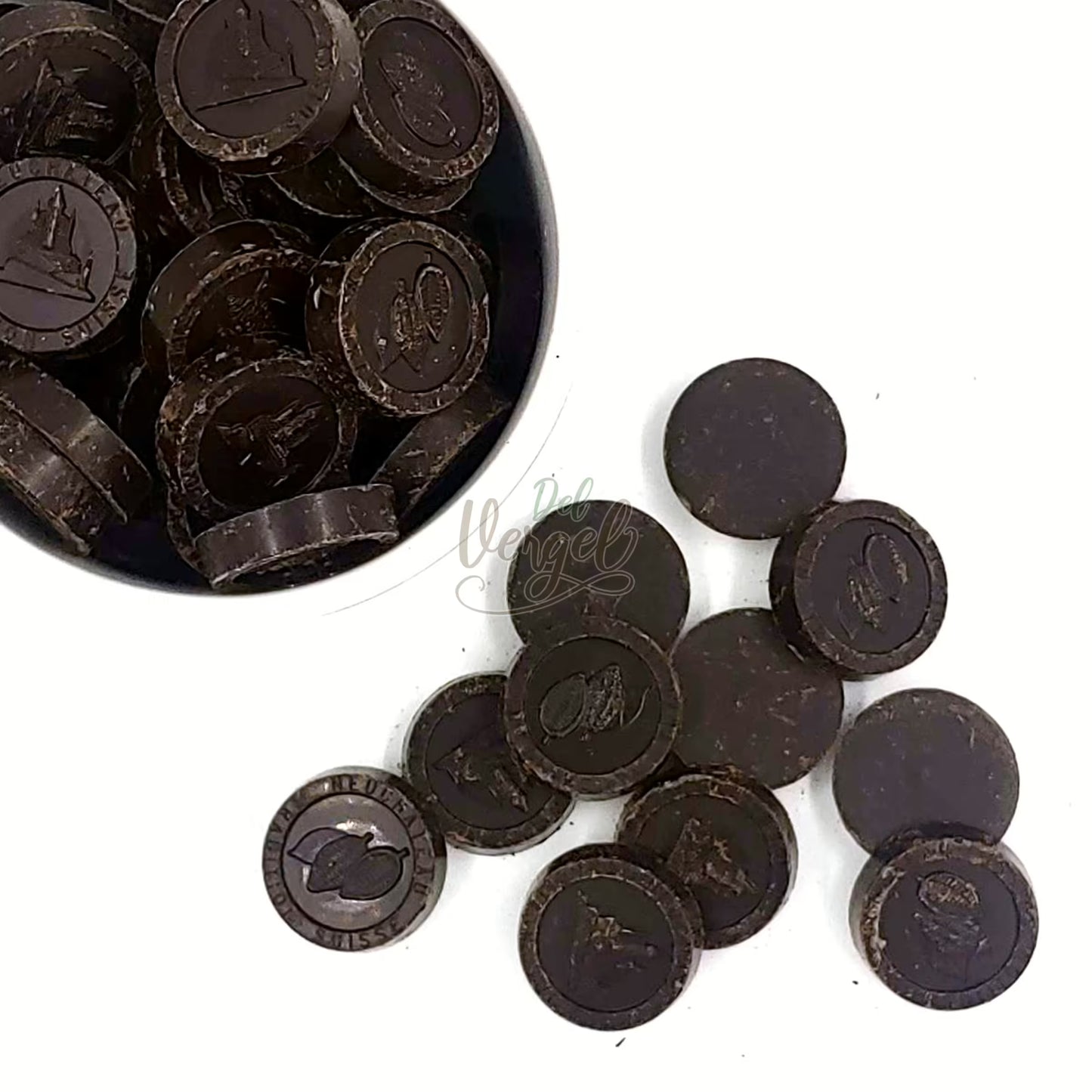 Chocolate 72% Cacao en monedas