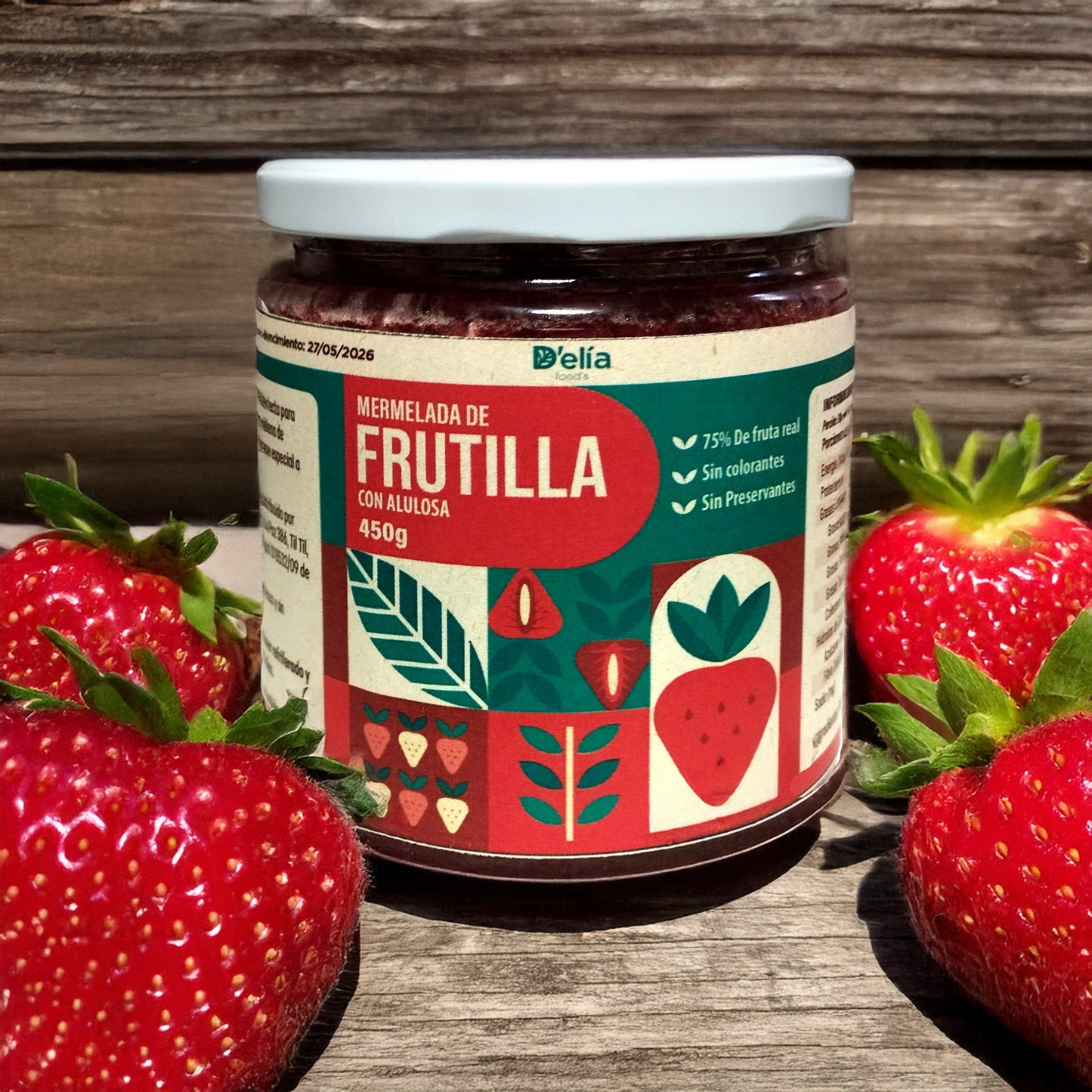 Mermelada de frutilla con alulosa